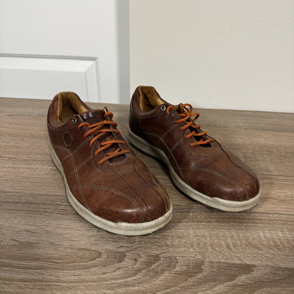 FootJoy Contour Casual Brown Leather Golf Shoes 57253 Mens 9.5 M Spikeless